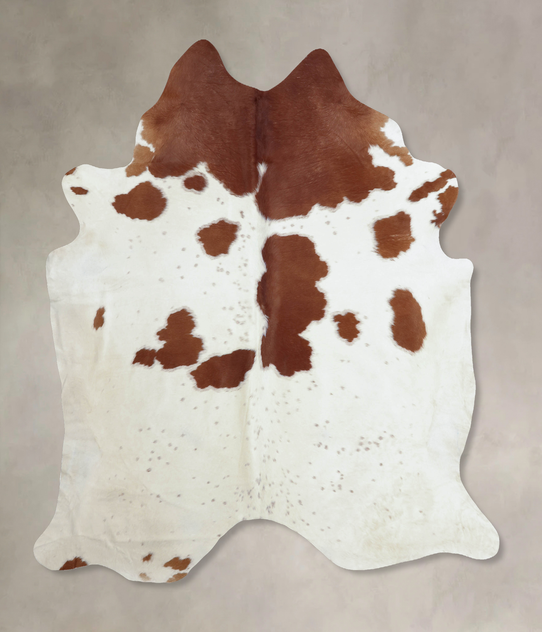 Brown and White Cowhide Rug #B8054