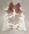 Brown and White XX-Large Brazilian Cowhide Rug 8'6