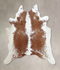 Brown and White XX-Large Brazilian Cowhide Rug 8'0