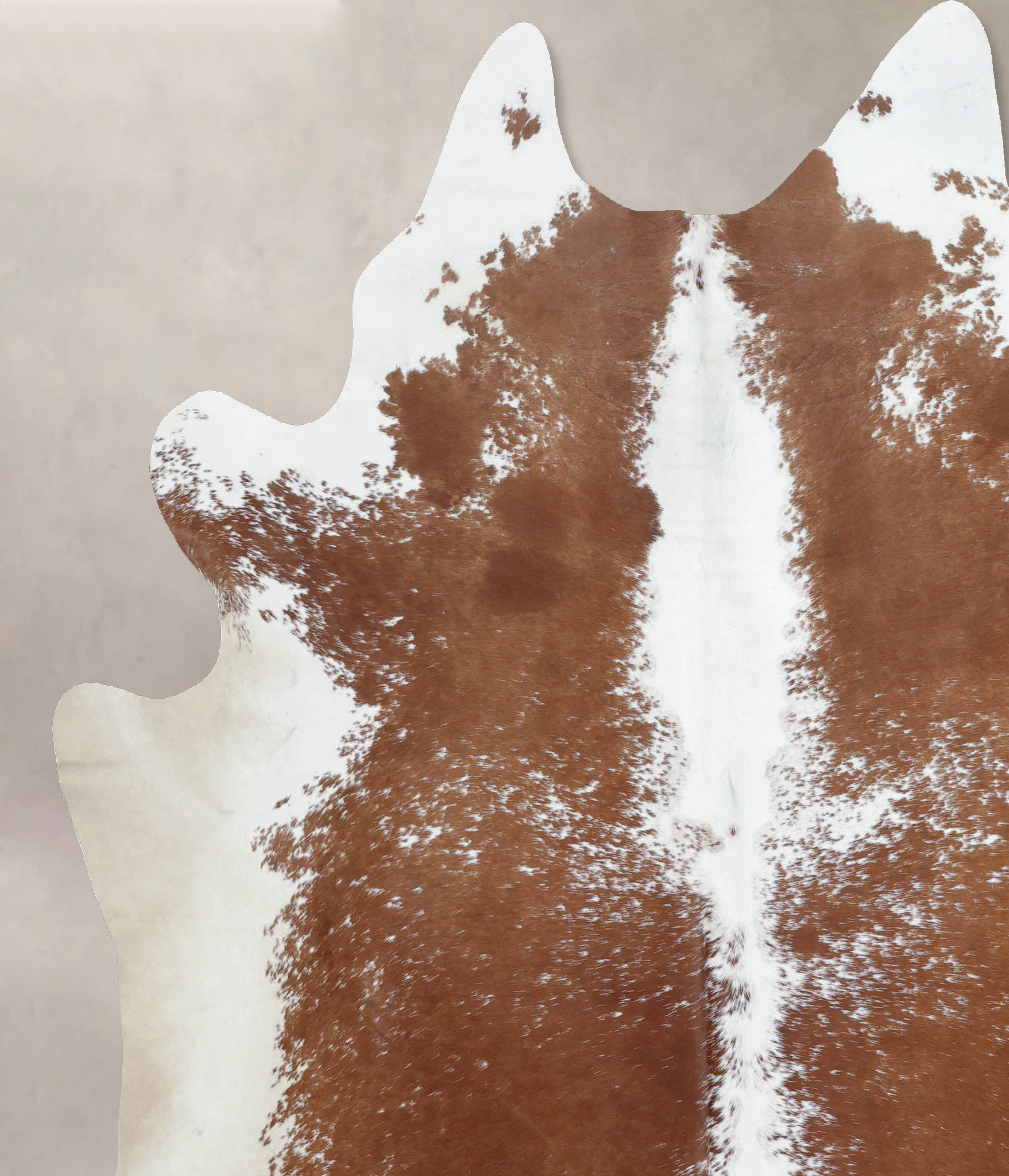 Brown and White Cowhide Rug #B8056