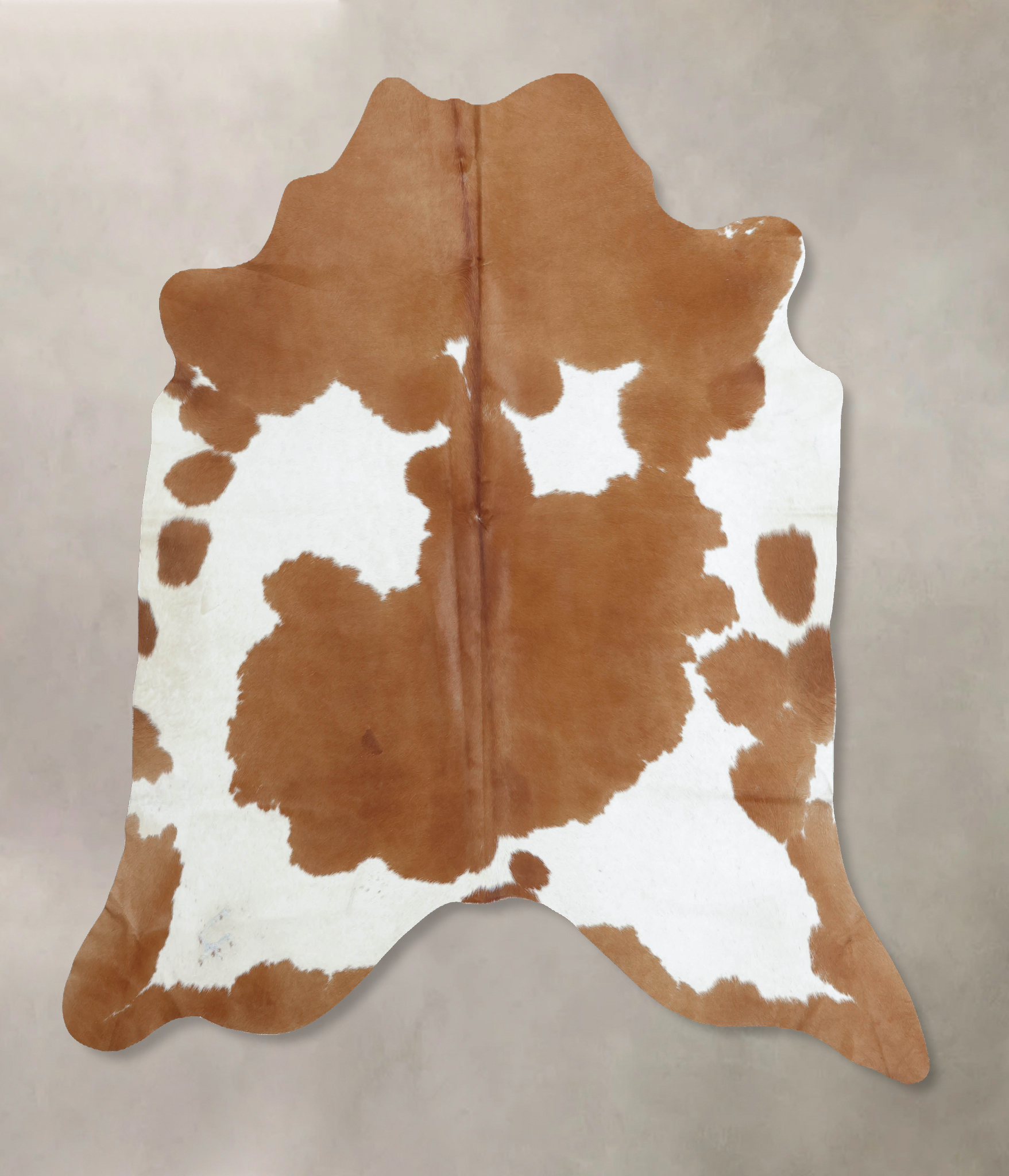 Brown and White Cowhide Rug #B8057