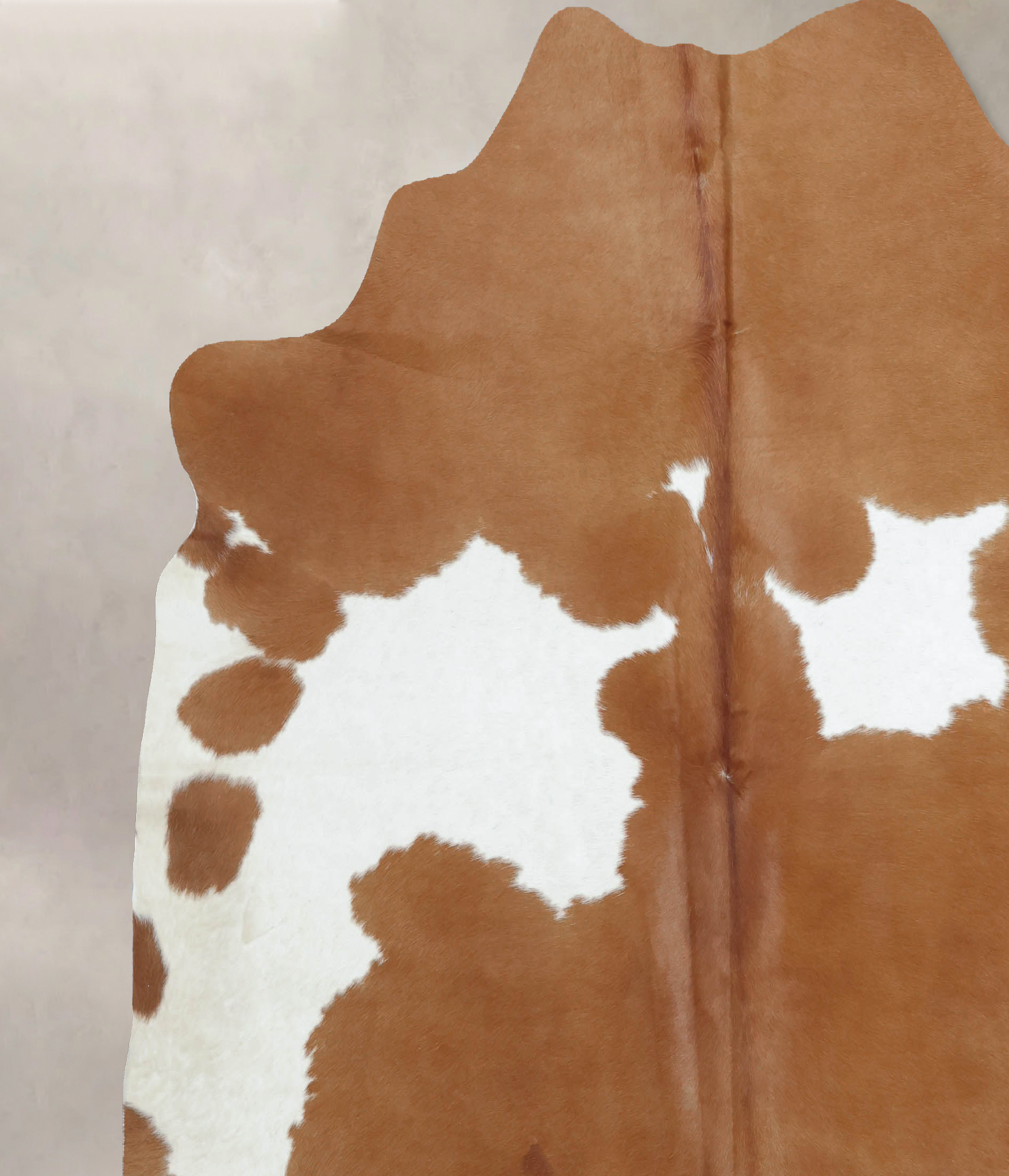 Brown and White Cowhide Rug #B8057