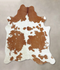 Brown and White X-Large Brazilian Cowhide Rug 7'3