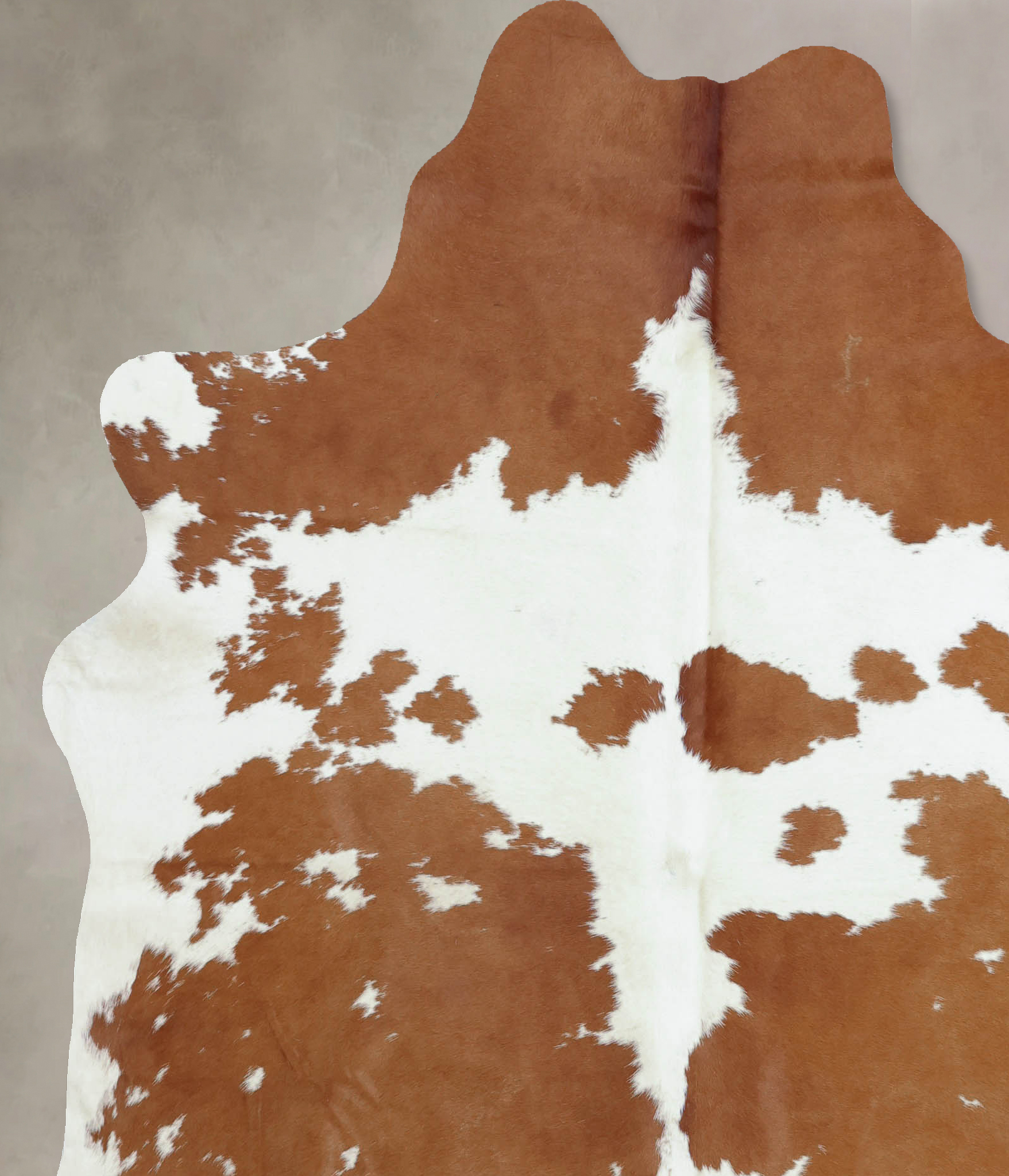 Brown and White Cowhide Rug #B8065