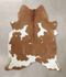 Brown and White X-Large Brazilian Cowhide Rug 6'11