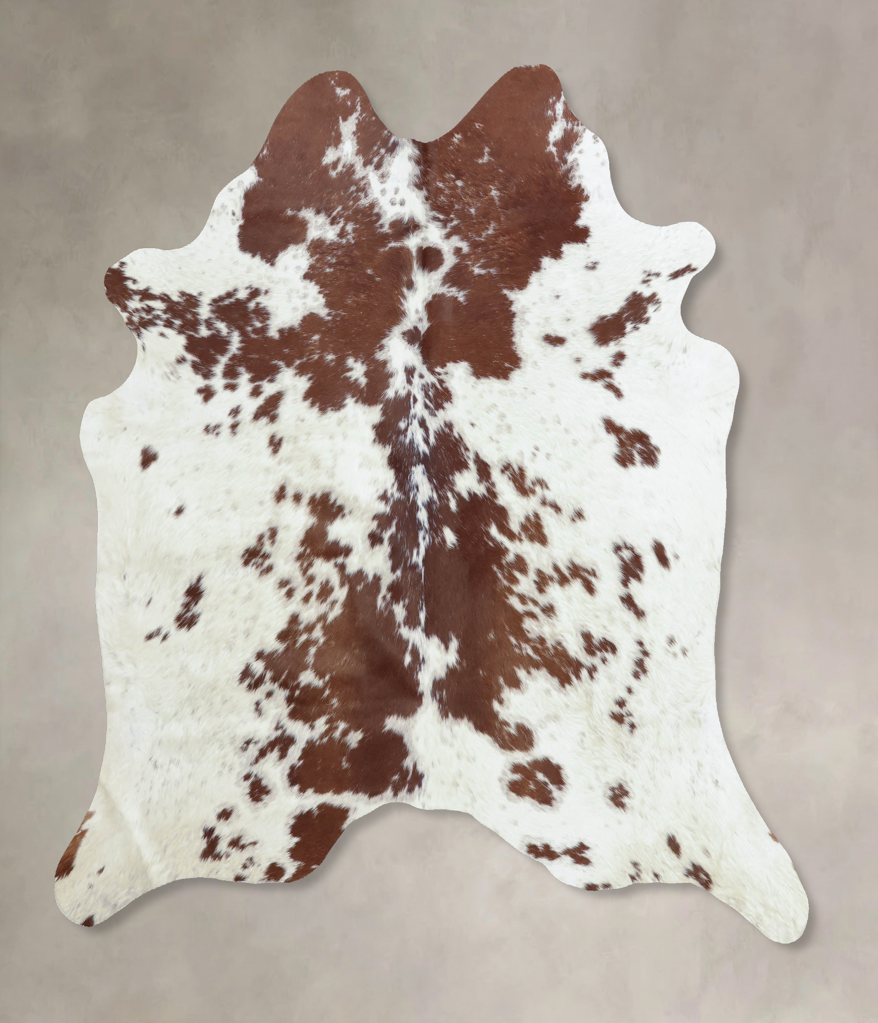 Brown and White Cowhide Rug #B8089