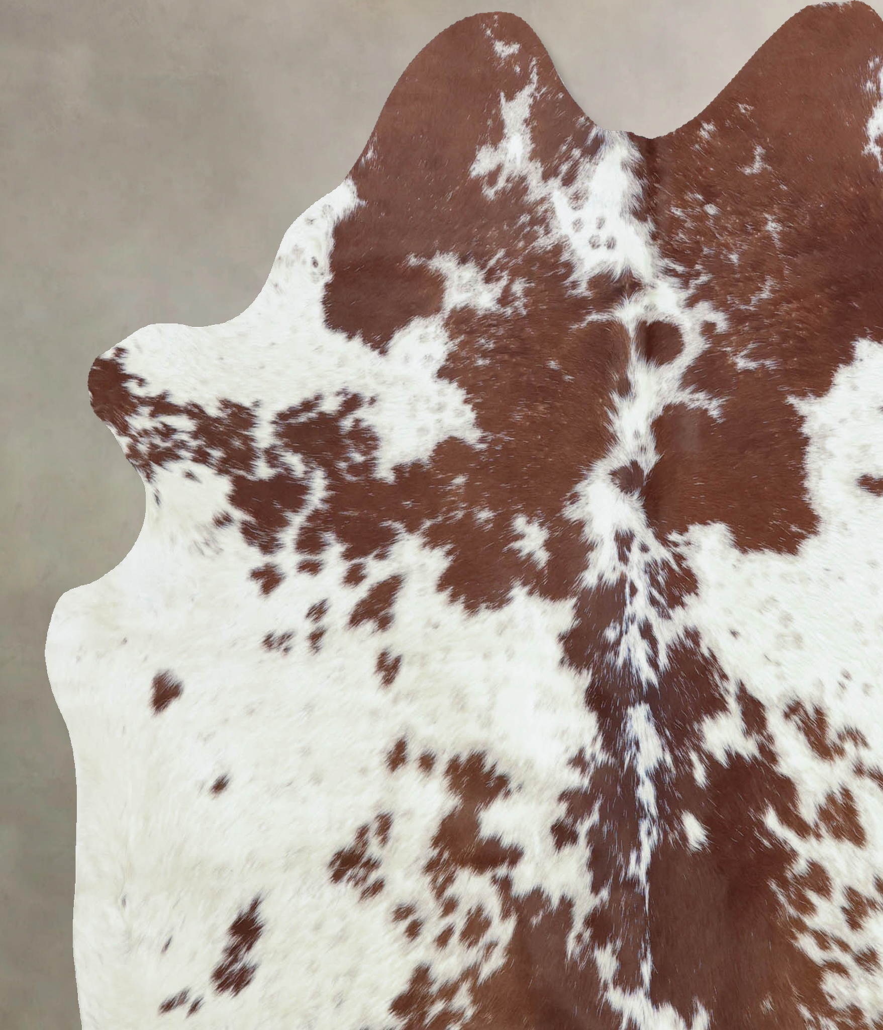 Brown and White Cowhide Rug #B8089