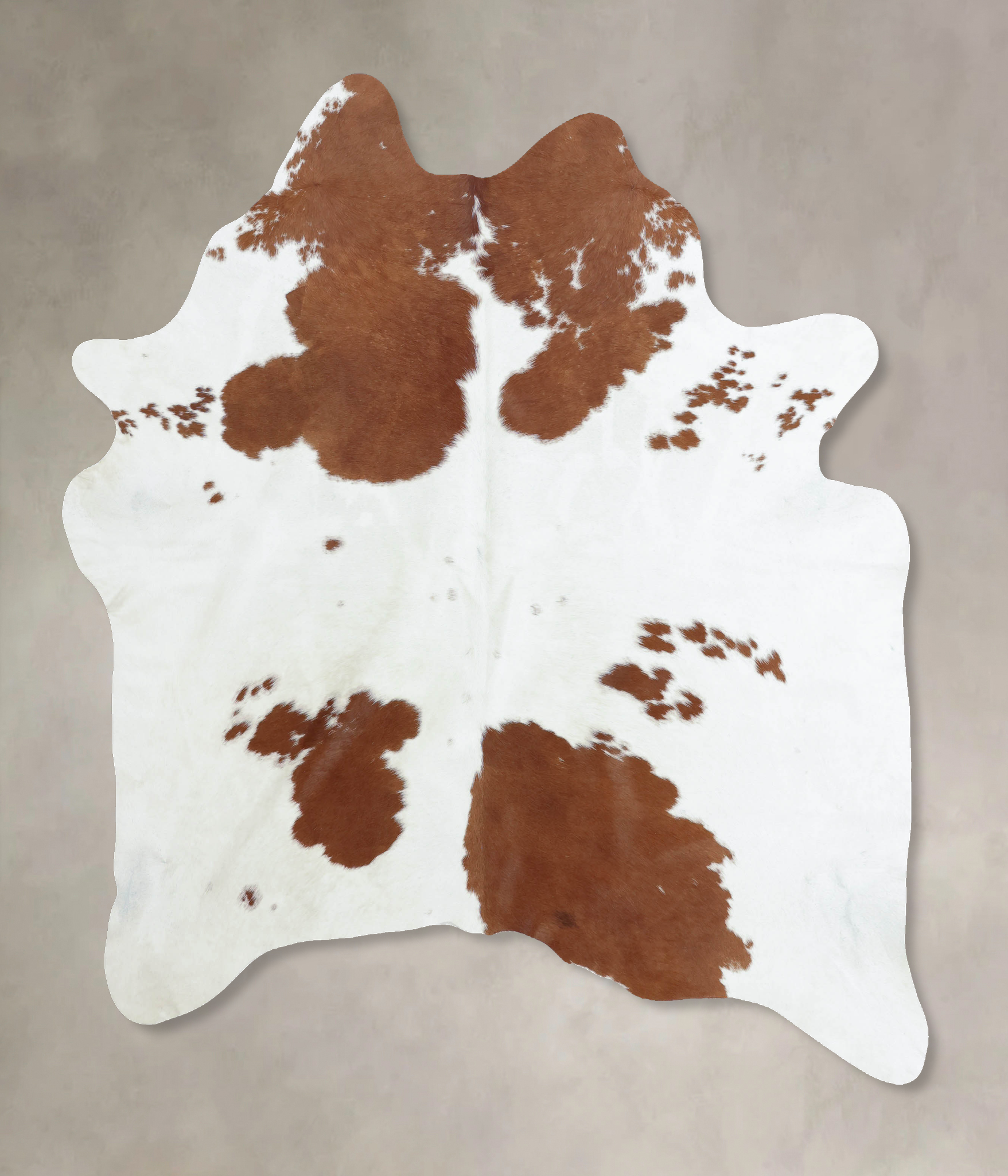 Brown and White Cowhide Rug #B8090