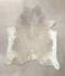 Grey With White XX-Large Brazilian Cowhide Rug 7'7