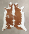 Brown and White XX-Large Brazilian Cowhide Rug 7'6