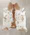 Brown and White XX-Large Brazilian Cowhide Rug 7'10