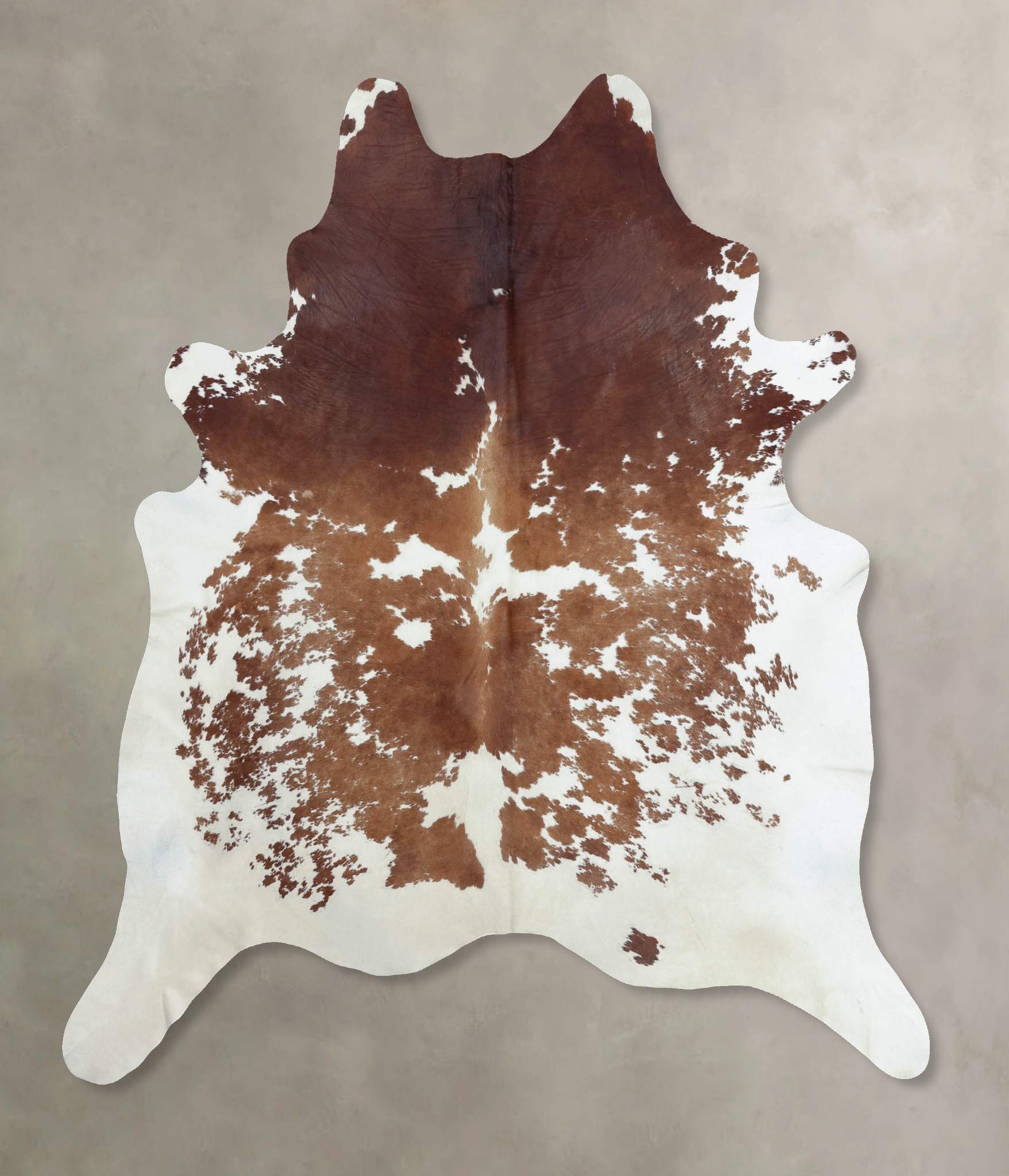 Brown and White Cowhide Rug #B8112