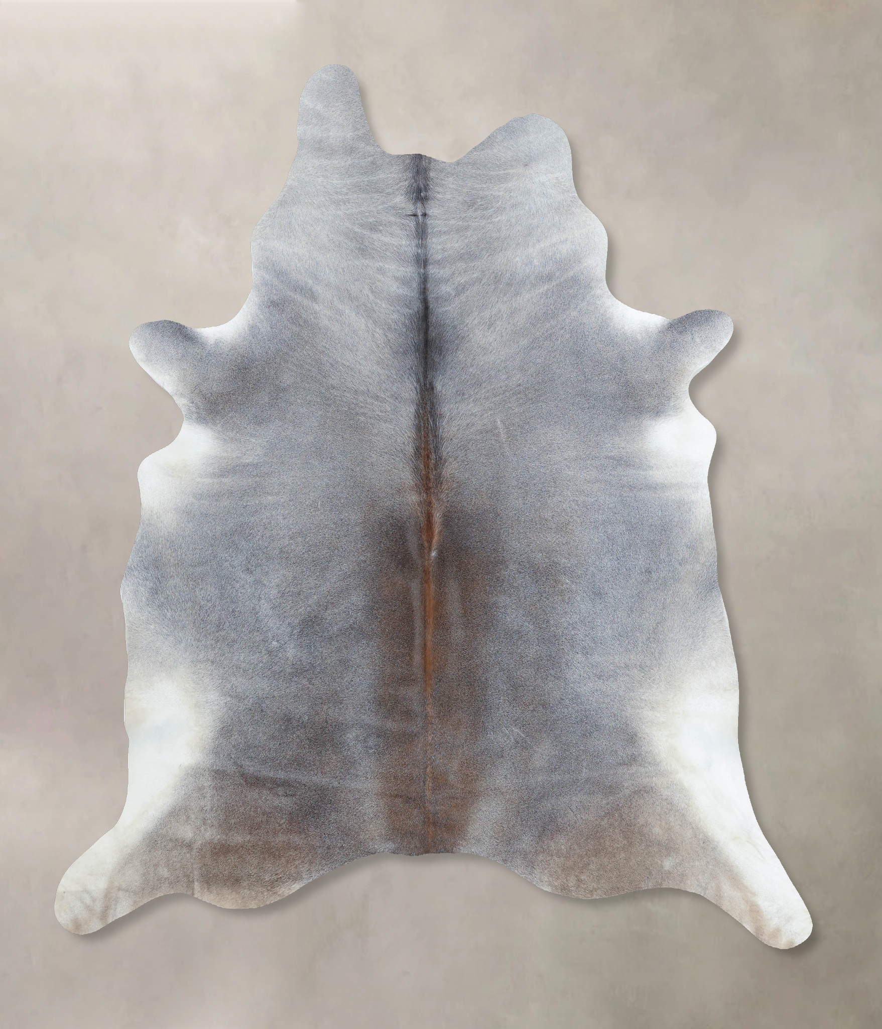 Grey with Beige Cowhide Rug #B8126