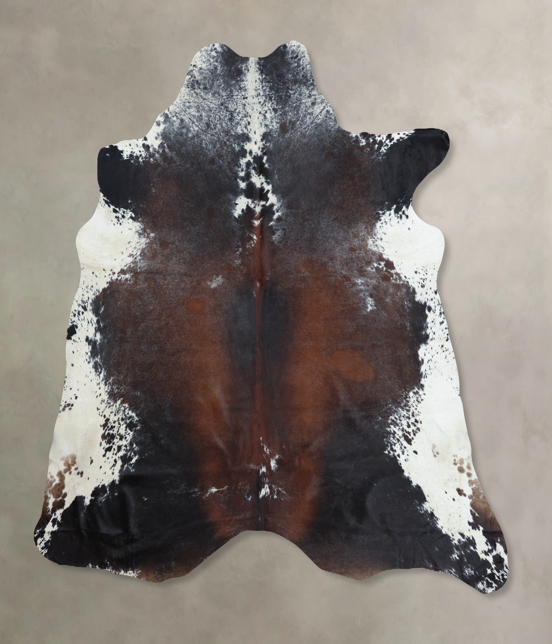 Salt and Pepper Brown Cowhide Rug #B8129