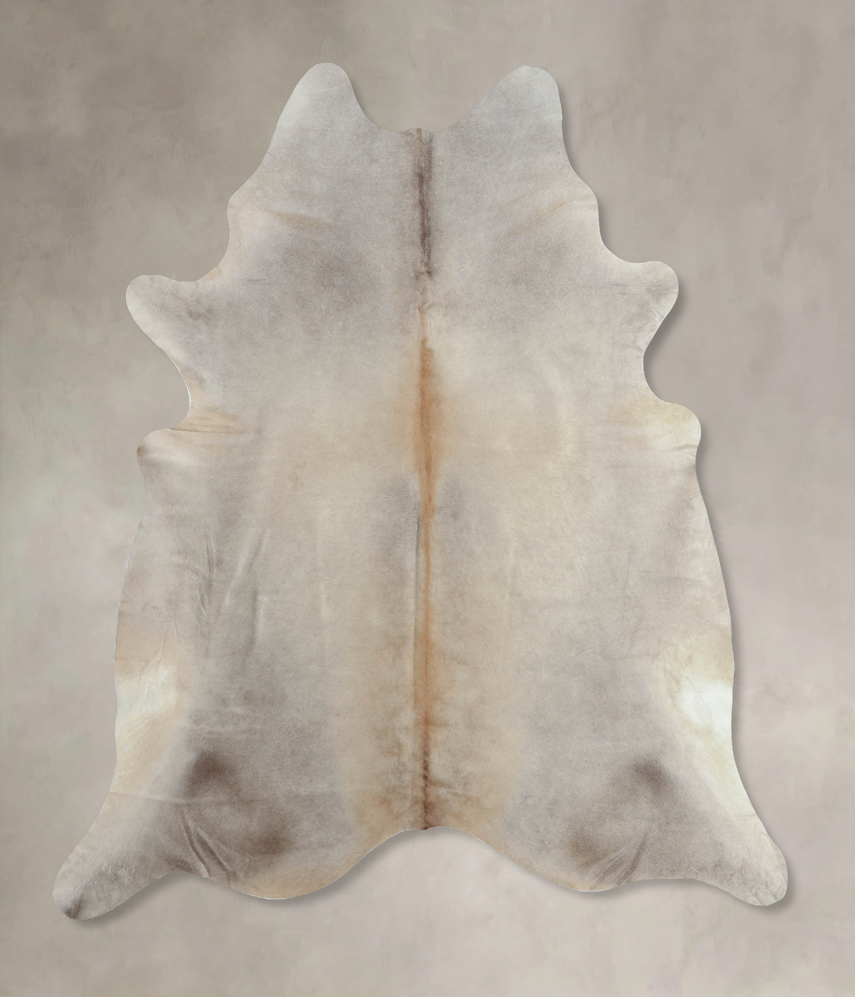 Grey with Beige Cowhide Rug #B8133