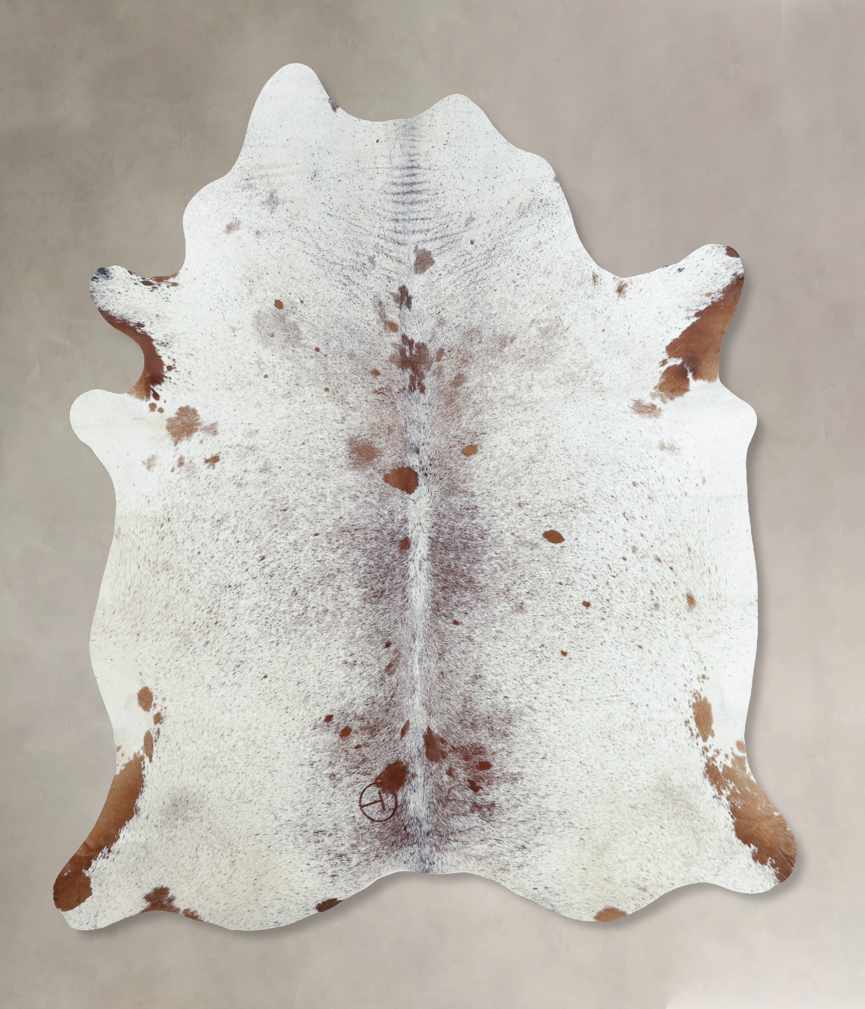 Salt and Pepper Brown Cowhide Rug #B8144