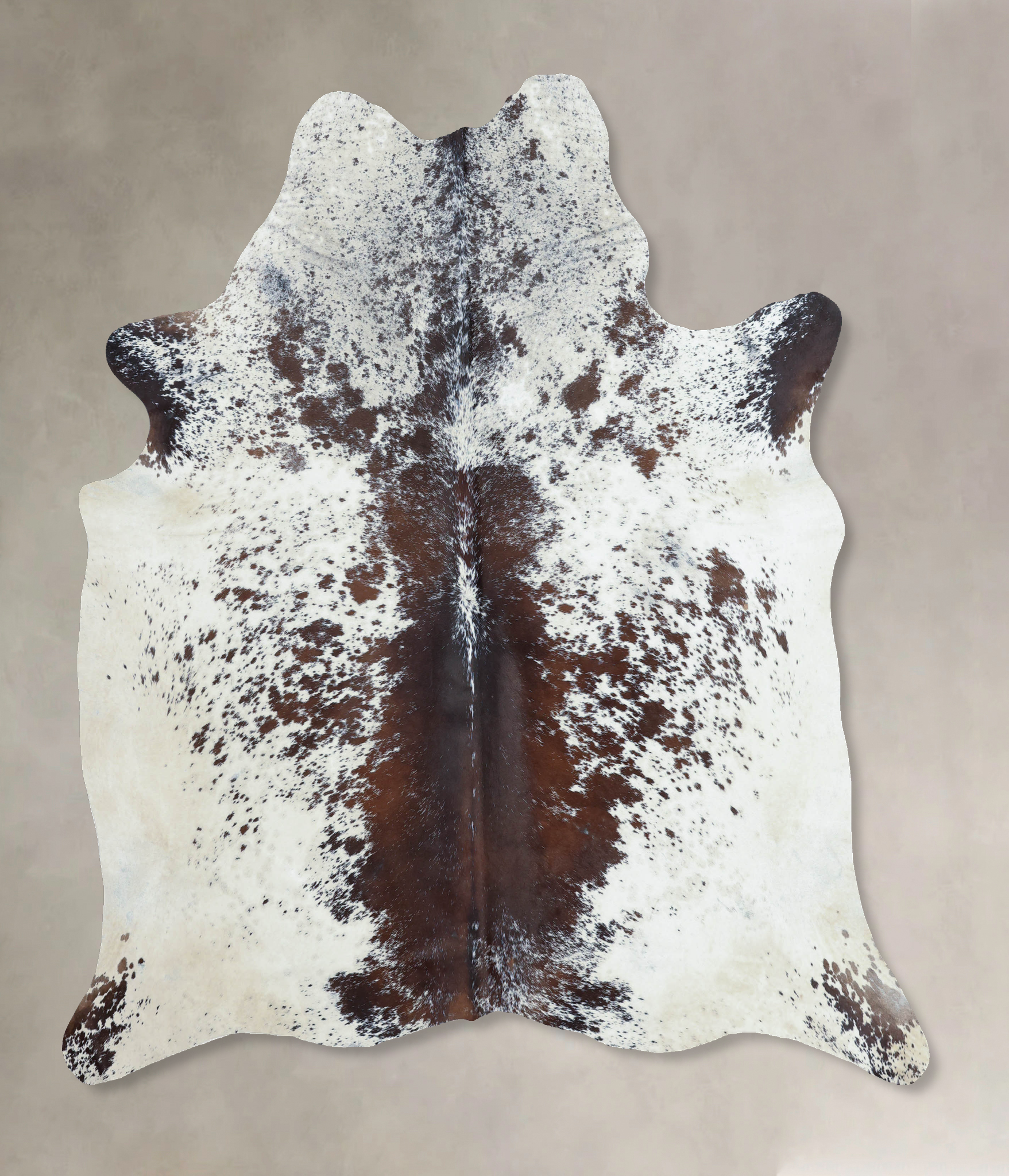 Salt and Pepper Brown Cowhide Rug #B8146