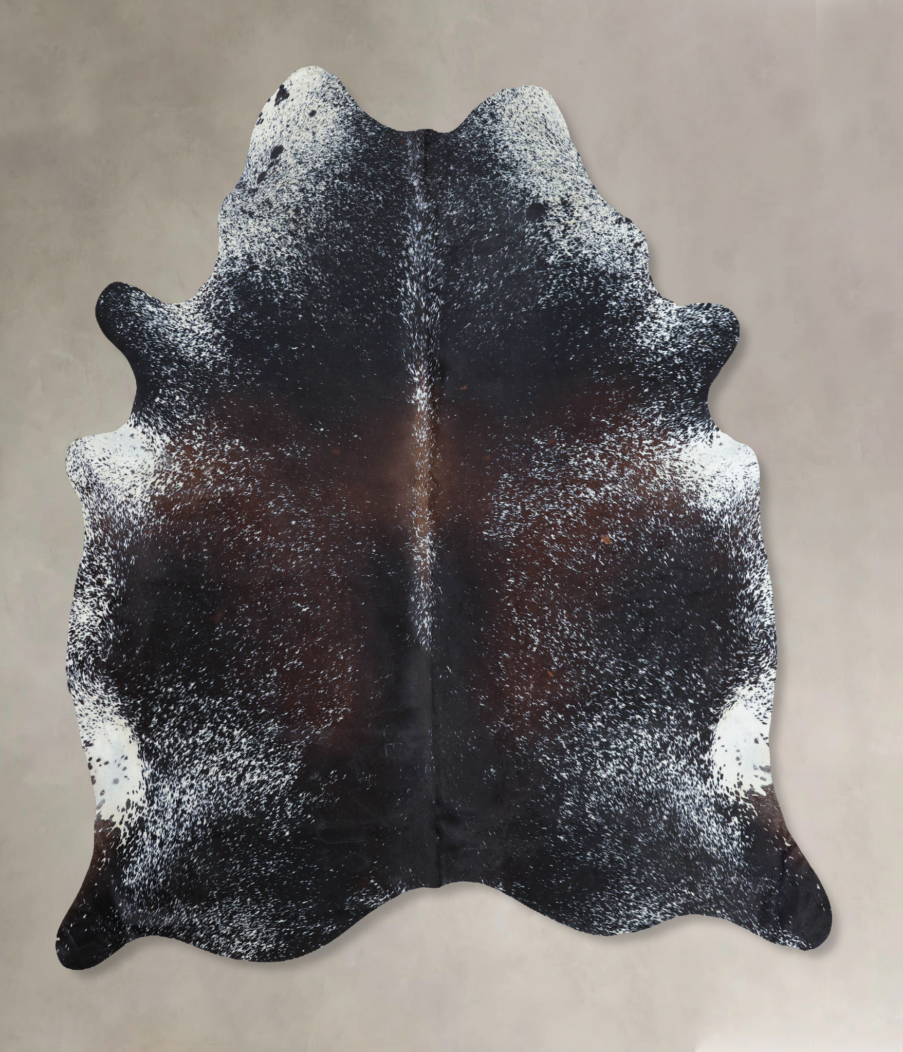 Salt and Pepper Brown Cowhide Rug #B8147