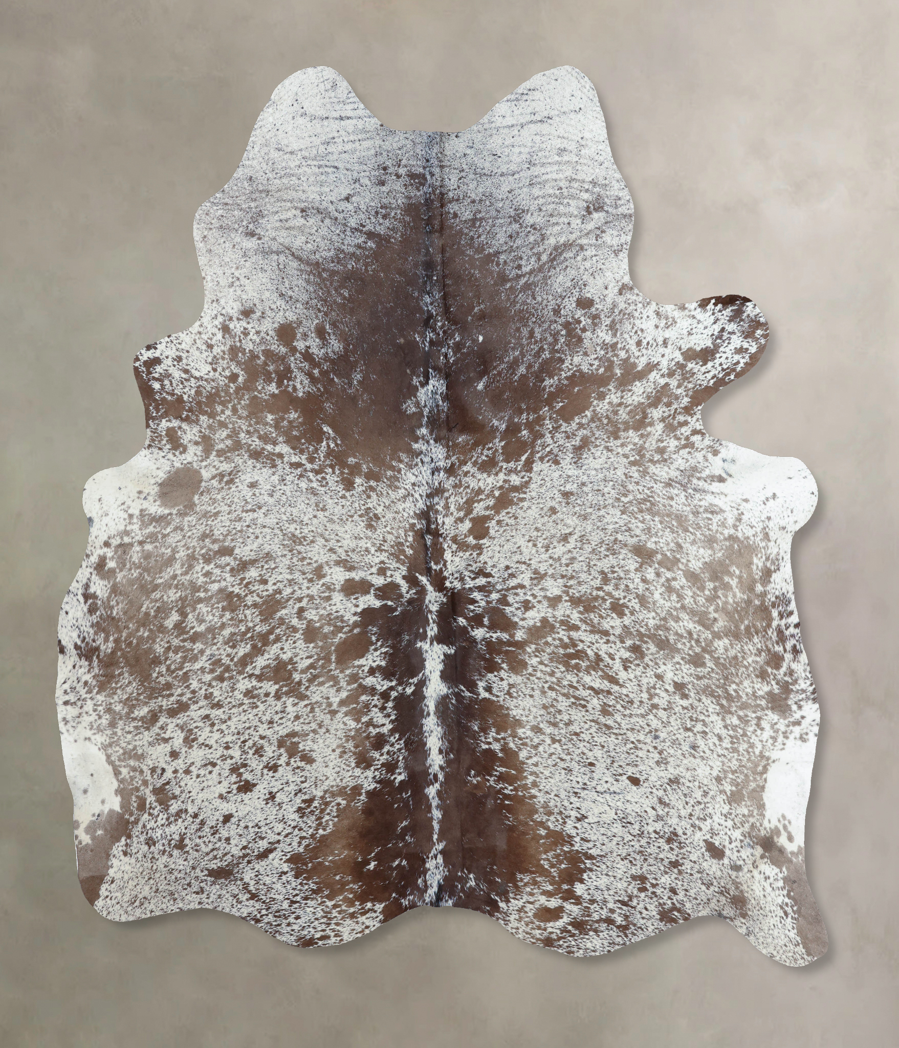 Salt and Pepper Brown Cowhide Rug #B8154