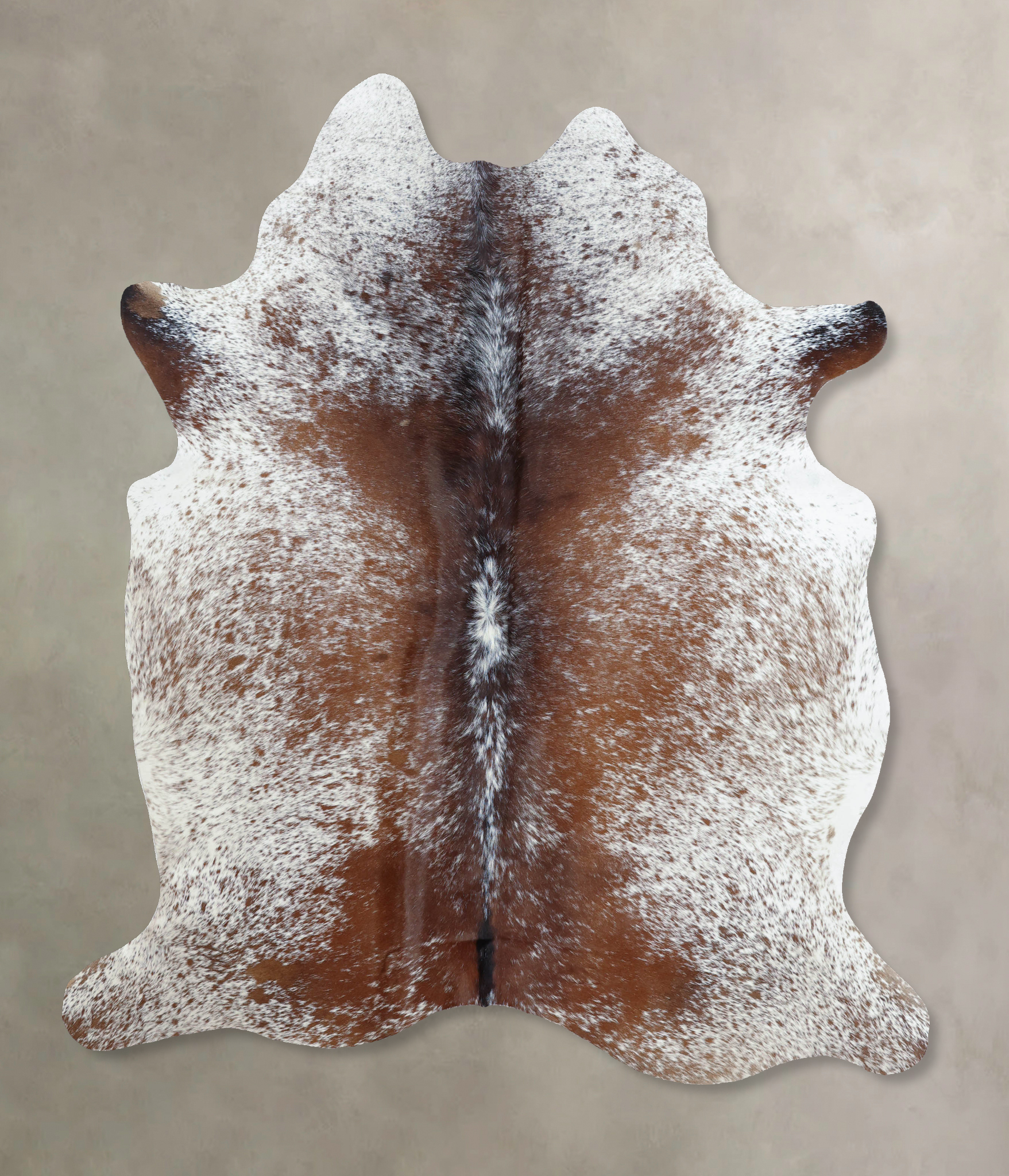 Salt and Pepper Brown Cowhide Rug #B8158