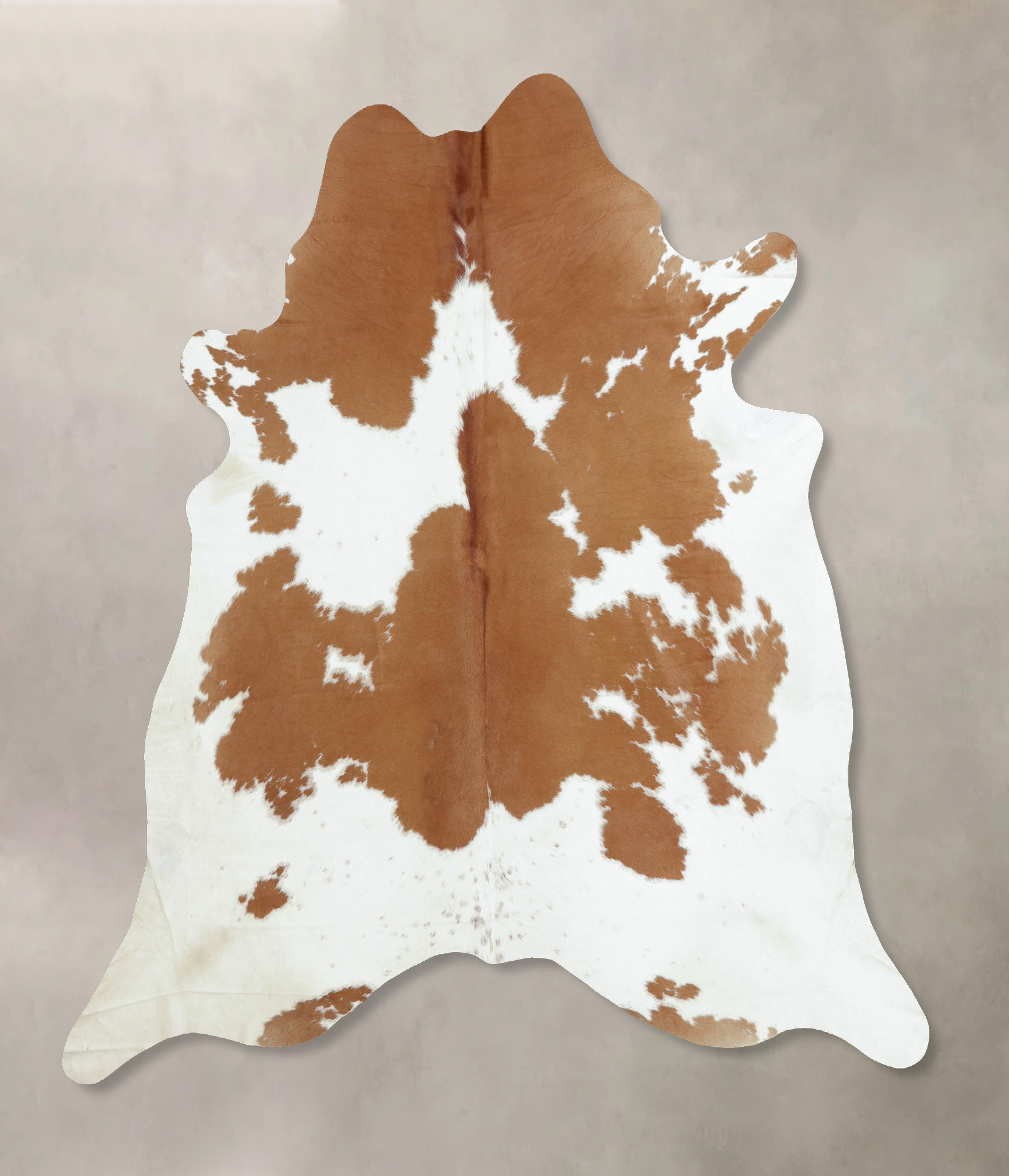 Brown and White Cowhide Rug #B8185