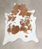 Brown and White XX-Large Brazilian Cowhide Rug 7'8