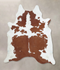 Brown and White X-Large Brazilian Cowhide Rug 7'6