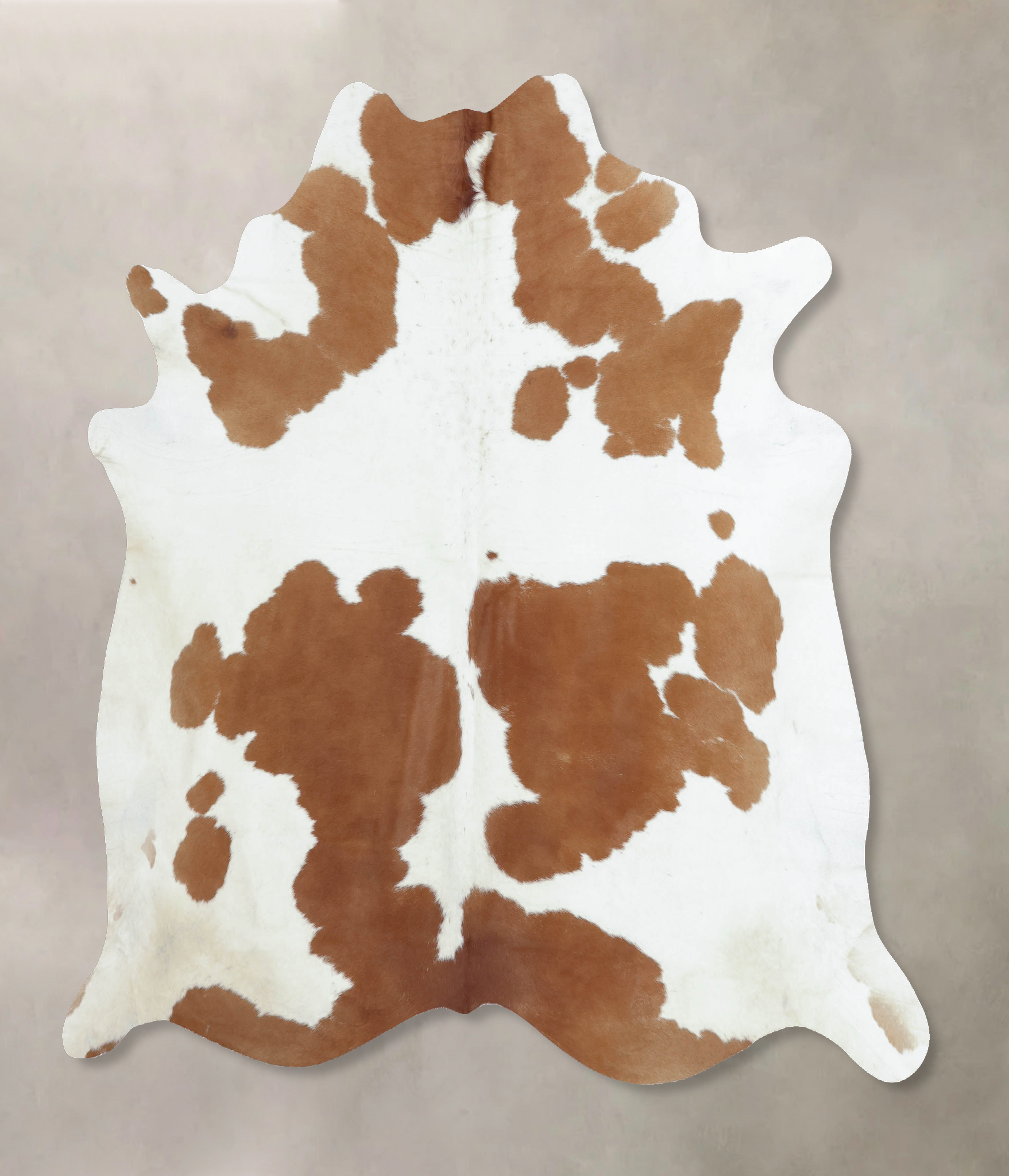 Brown and White Cowhide Rug #B8189