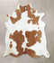 Brown and White X-Large Brazilian Cowhide Rug 7'1