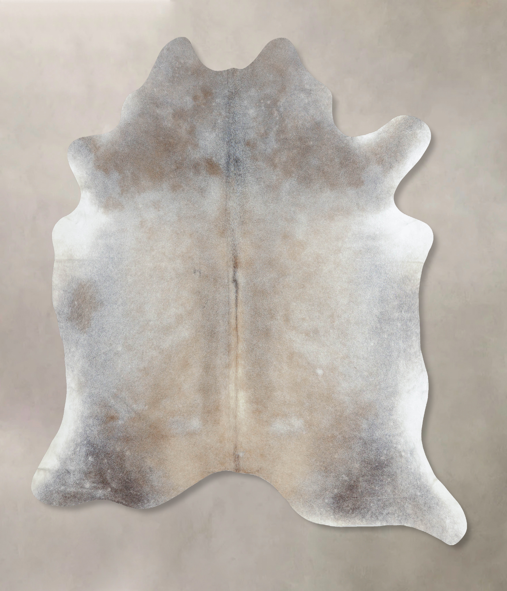 Grey with Beige Cowhide Rug #B8217