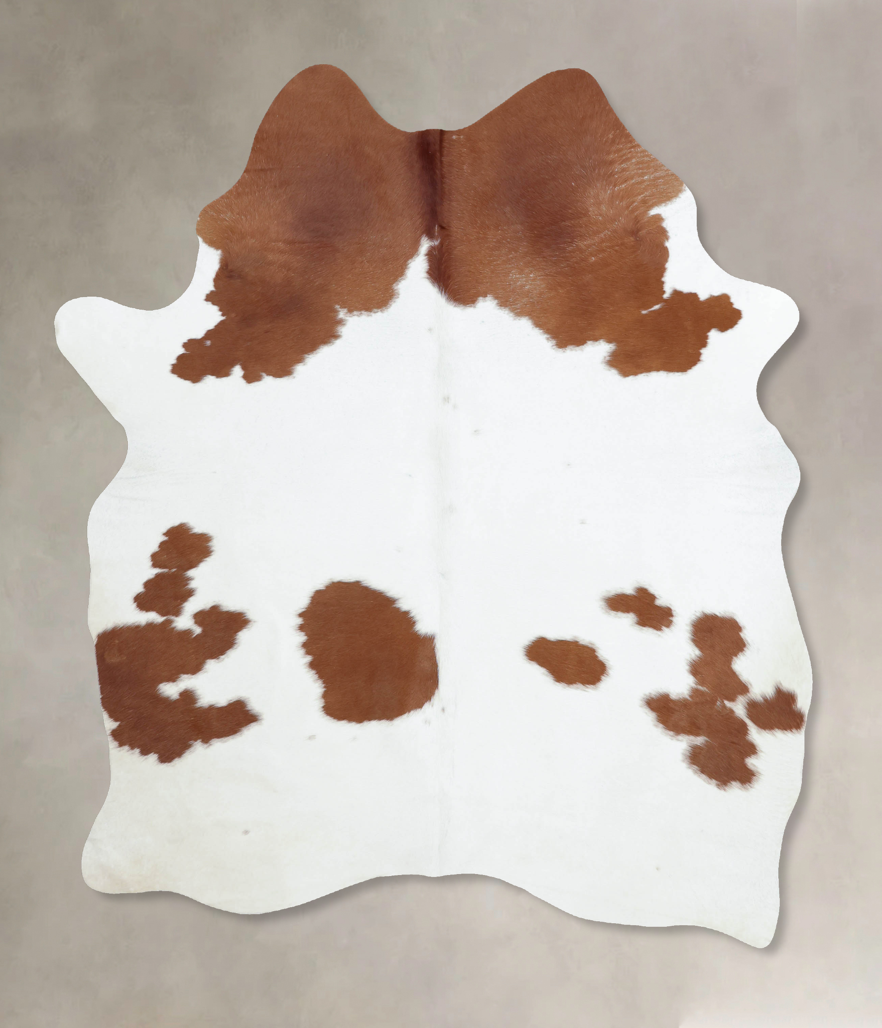 Brown and White Cowhide Rug #B8236