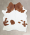 Brown and White X-Large Brazilian Cowhide Rug 7'8