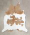 Beige and White XX-Large Brazilian Cowhide Rug 8'6