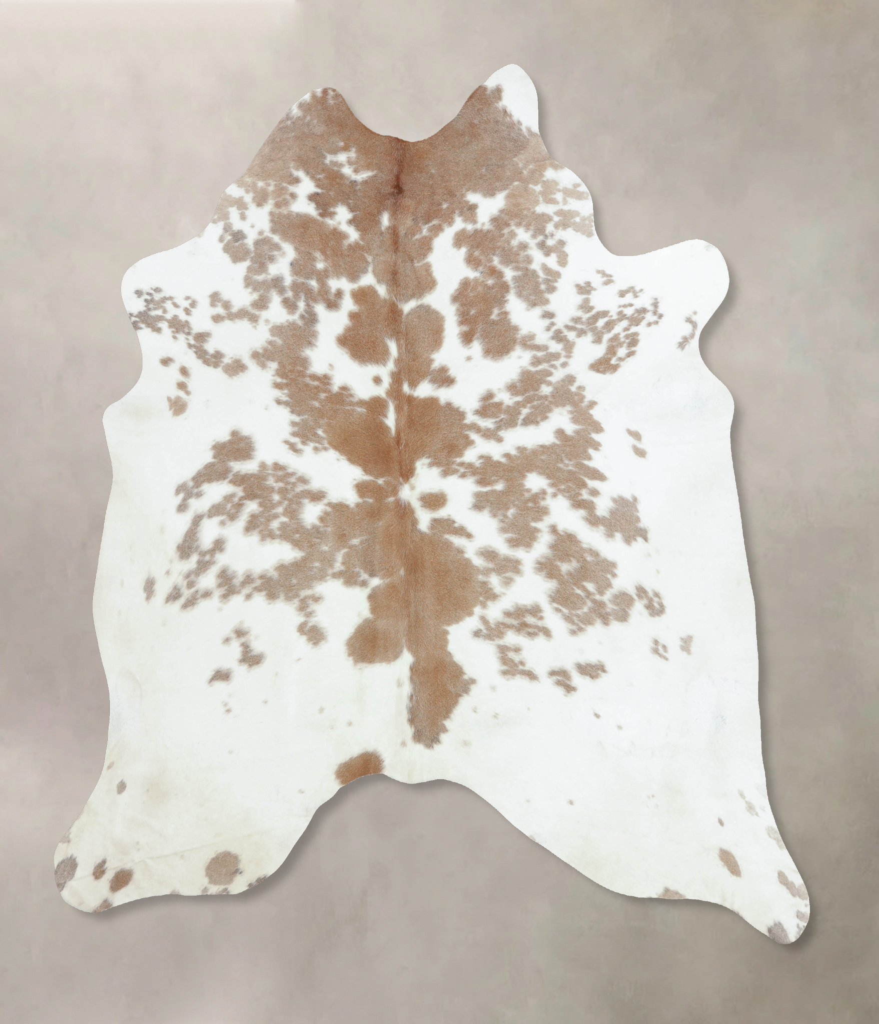 Brown and White Cowhide Rug #B8238