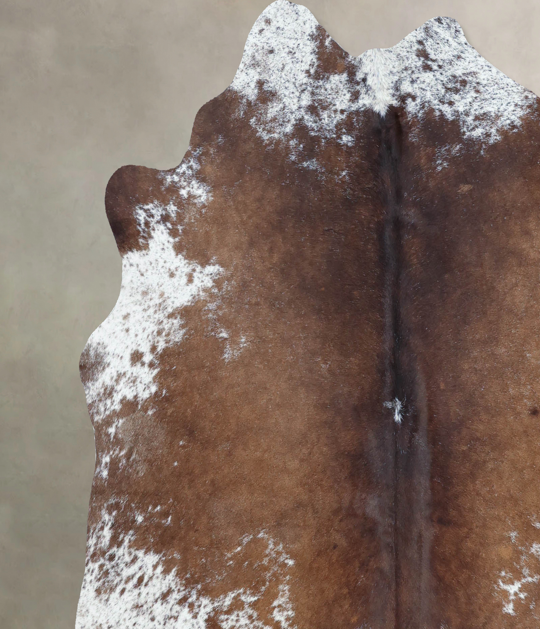 Salt and Pepper Brown Cowhide Rug #B8262