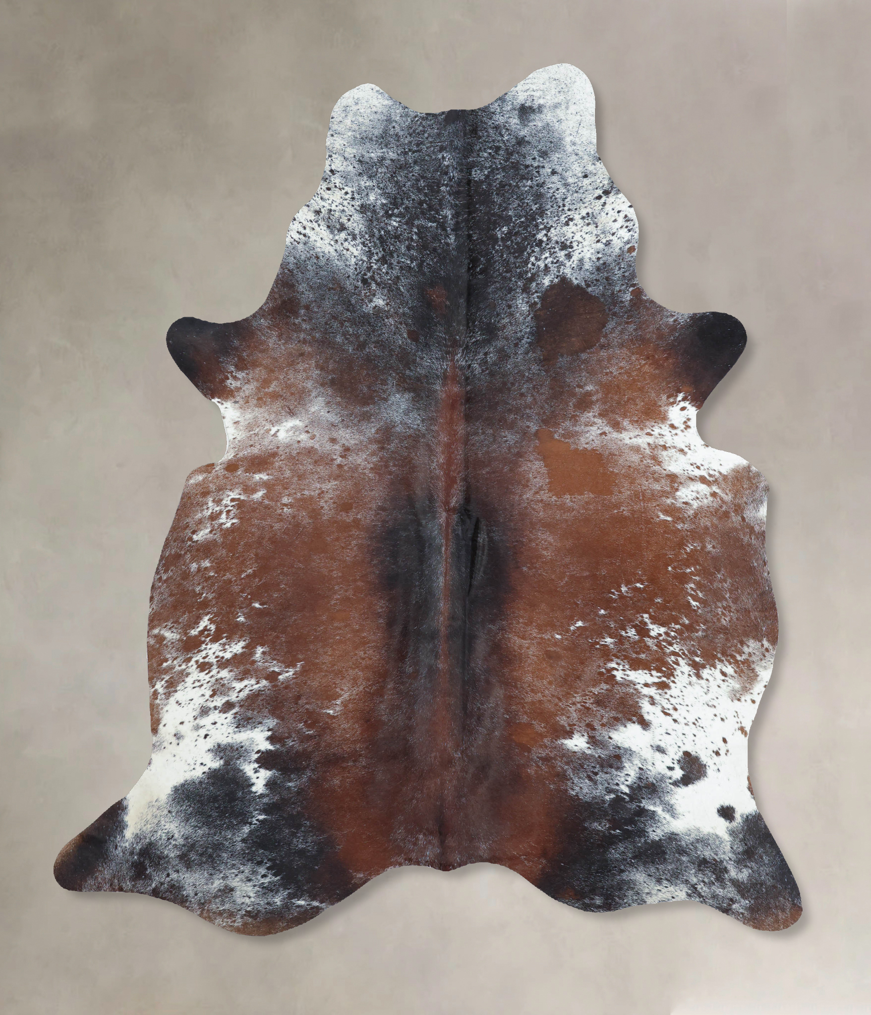 Salt and Pepper Brown Cowhide Rug #B8265