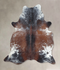 Salt and Pepper Brown Large Brazilian Cowhide Rug 7'1