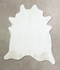 Solid White XX-Large Brazilian Cowhide Rug 7'10