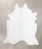 Solid White XX-Large Brazilian Cowhide Rug 8'4