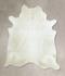 Solid White XX-Large Brazilian Cowhide Rug 7'10