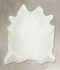 Solid White X-Large Brazilian Cowhide Rug 6'7