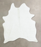 Solid White Large Brazilian Cowhide Rug 6'5