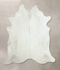 Solid White XX-Large Brazilian Cowhide Rug 8'1