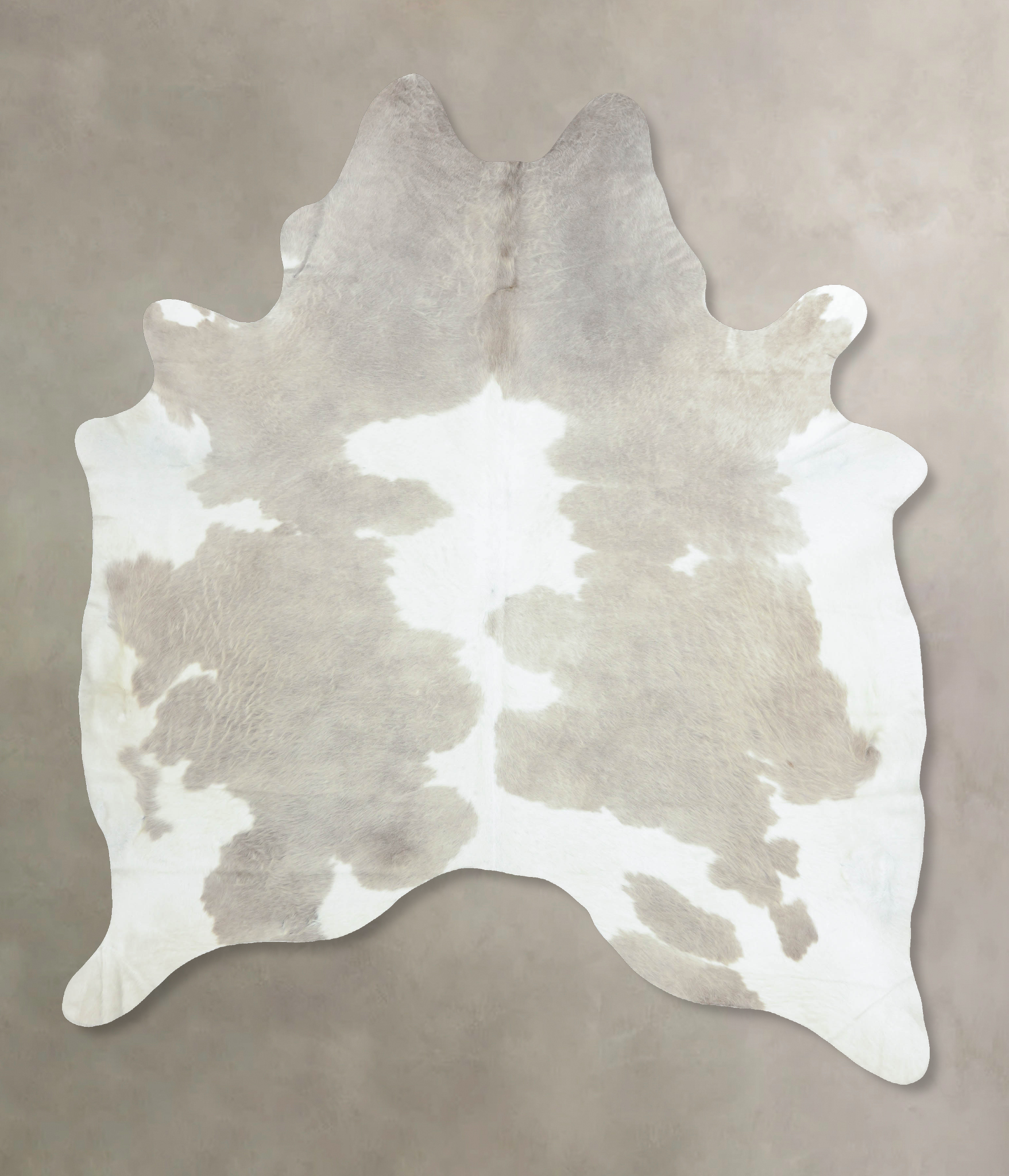 Grey With White Cowhide Rug #B8296