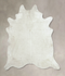 Solid White XX-Large Brazilian Cowhide Rug 8'3