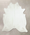 Solid White XX-Large Brazilian Cowhide Rug 9'0