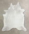 Solid White XX-Large Brazilian Cowhide Rug 8'10