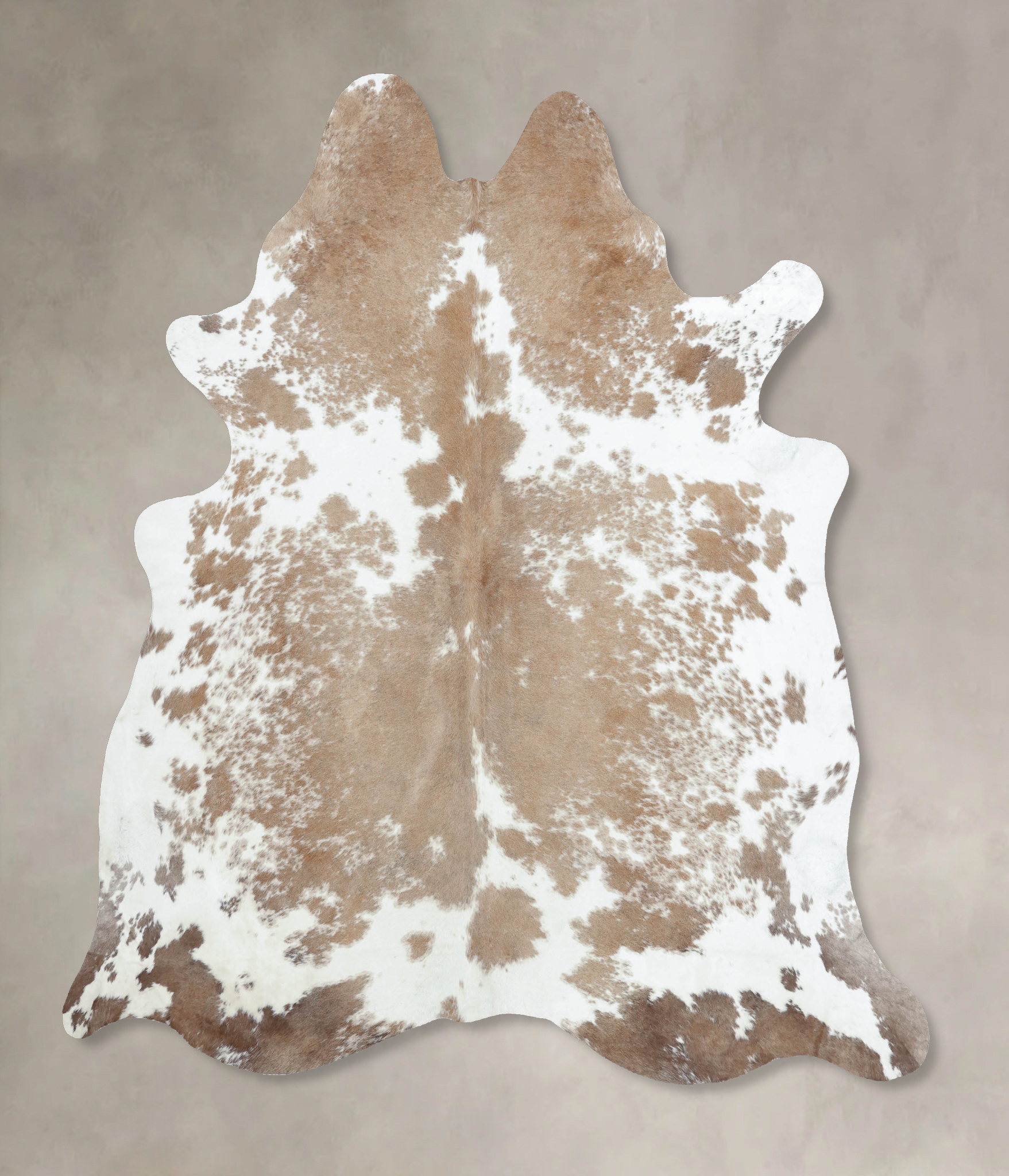 Beige and White Cowhide Rug #B8322