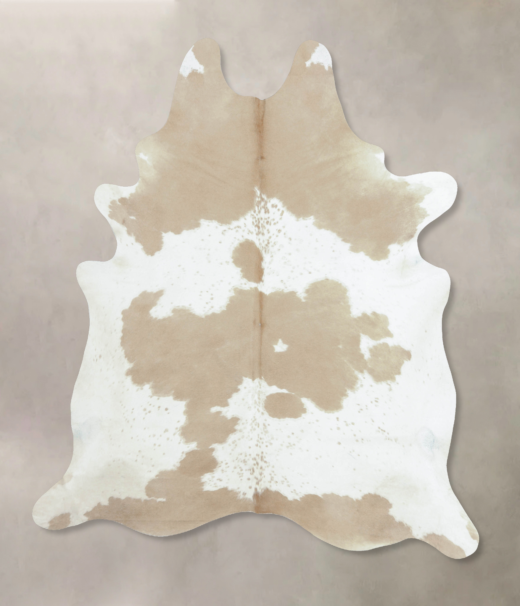 Beige and White Cowhide Rug #B8324