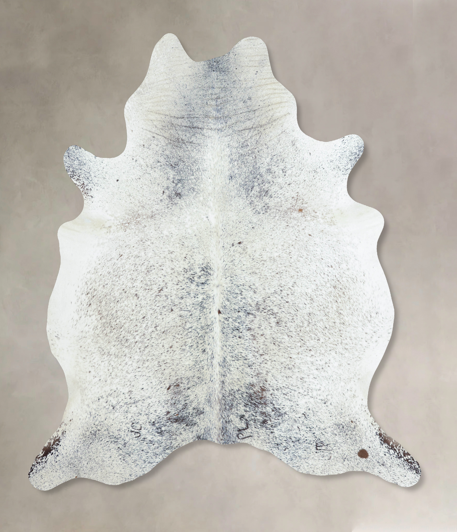 Salt and Pepper Black Cowhide Rug #B8331